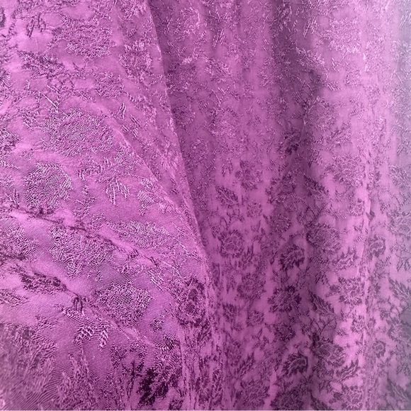 Bryn Walker Lagenlook 100% Rayon Purple Floral Midi Skirt Size Small - Picture 2 of 5